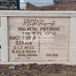 Çift kişilik baş tası sutunlu traverten mezar