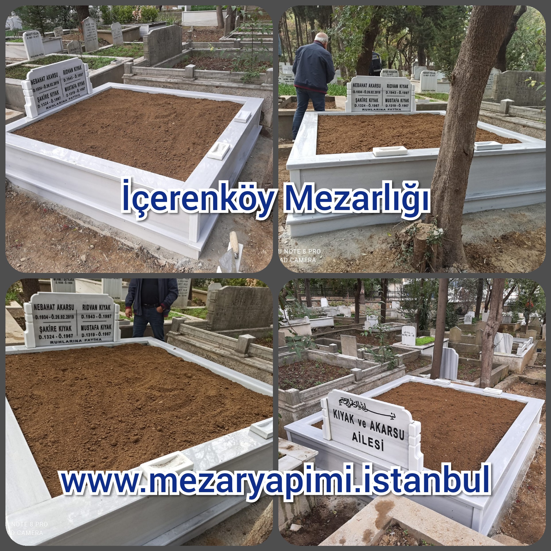 İçerenköy Mezarlığı Mezar Yapımı Kıyak Ailesi