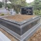 Çift Kişilik Siyah Gri Granit Komple 5cm Kalınlıkta Blok Mezar