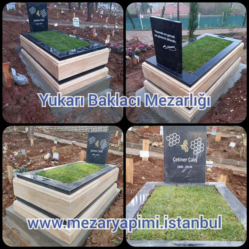 Çekmeköy Yukarı Baklacı Mezarlığı Traverten Blok Mezar Yapımı