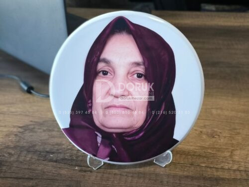 Daire Şeklinde Porselen Resim 20cm